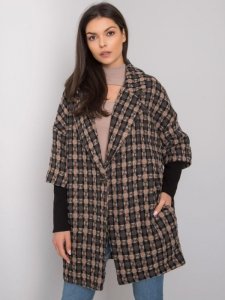 Płaszcz-CHA-PL-0466.05X-szaro-czarny rozmiar - S/M