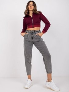 Spodnie jeans-MR-SP-255.56P-ciemny szary rozmiar - 25