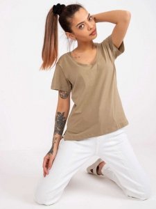 T-shirt-TW-TS-1002.28X-ciemny bezowy rozmiar - S