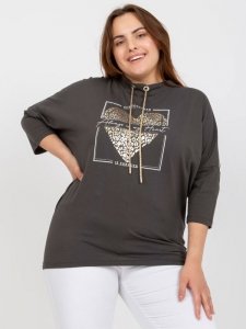 Bluzka-RV-BZ-7485.13P-ciemny khaki rozmiar - ONE SIZE