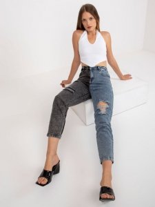 Spodnie jeans-RO-SP-PNT-01-1.70-czarno-niebieski rozmiar - 38