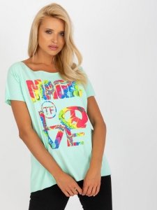 Bluzka-FA-BZ-7964.93-mietowy rozmiar - ONE SIZE