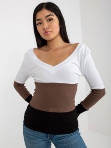 Bluzka-RV-BZ-8429.35X-biało-czarny rozmiar - L/XL