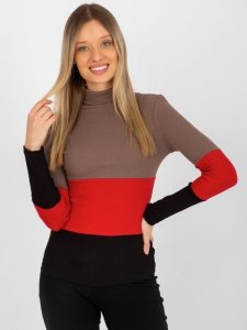 Bluzka-RV-BZ-8465-1.93P-brązowy rozmiar - ONE SIZE