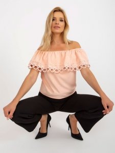 Bluzka-LK-BZ-506350.28P-brzoskwiniowy rozmiar - 38