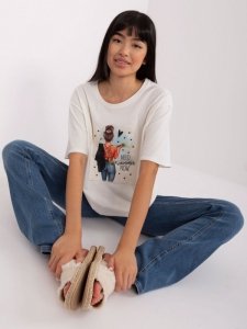 T-shirt-LK-TS-509353.25P-ecru rozmiar - ONE SIZE
