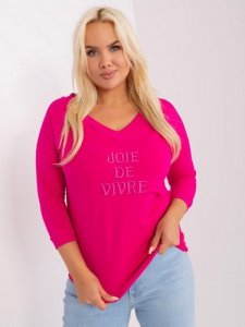 Bluzka-RV-BZ-9143.87P-fuksjowy rozmiar - ONE SIZE