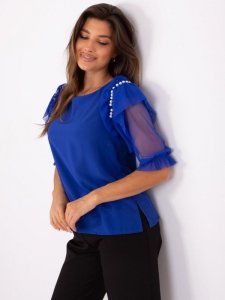 Bluzka-LK-BZ-506682.26P-kobaltowy rozmiar - 42