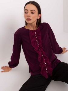 Bluzka-LK-BZ-506673.36-ciemny fioletowy rozmiar - 42