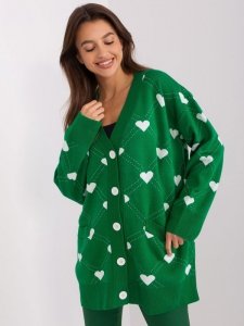 Kardigan-BA-SW-2207.32P-ciemny zielony rozmiar - ONE SIZE