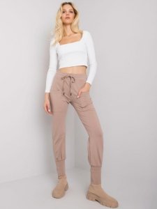 Spodnie dresowe-RV-DR-7341.30P-ciemny bezowy rozmiar - XL
