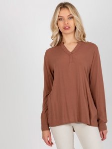 Bluzka-D73761M11081A-brązowy rozmiar - XL