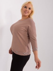 Bluzka-RV-BZ-9135.47-ciemny bezowy rozmiar - ONE SIZE