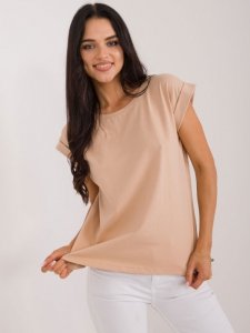 T-shirt-RV-TS-4833.41X-camelowy rozmiar - M