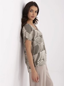 Bluzka-D73771M11171D-khaki rozmiar - M