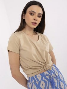 T-shirt-CLM-TS-1639.12-beżowy rozmiar - S