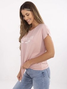 T-shirt-D12100M02737A-jasny różowy rozmiar - L
