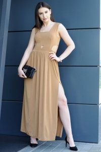 Sukienka Folowia Camel rozmiar - ONE SIZE