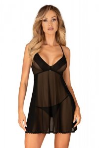 Komplet Model Latinesa babydoll Black - Obsessive