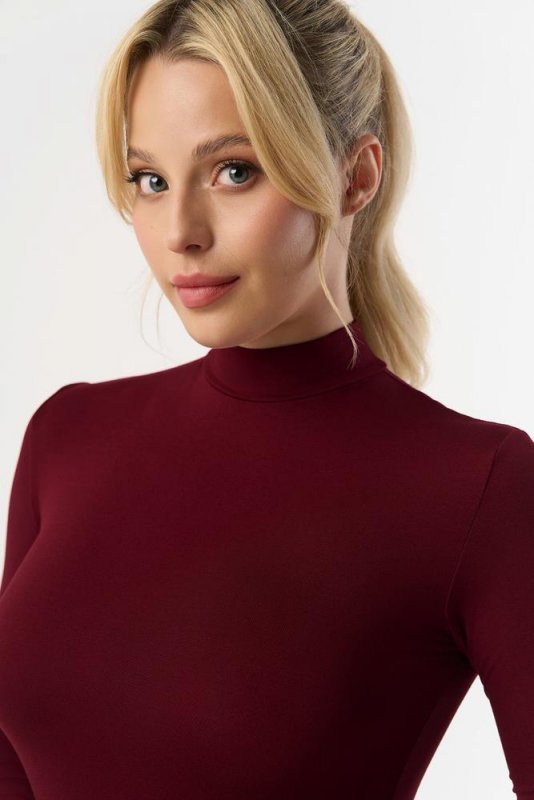 PÓŁGOLF RESTA, DŁUGI RĘKAW - KOLOR DENIM, STALOWY, MARSALA, BORDO