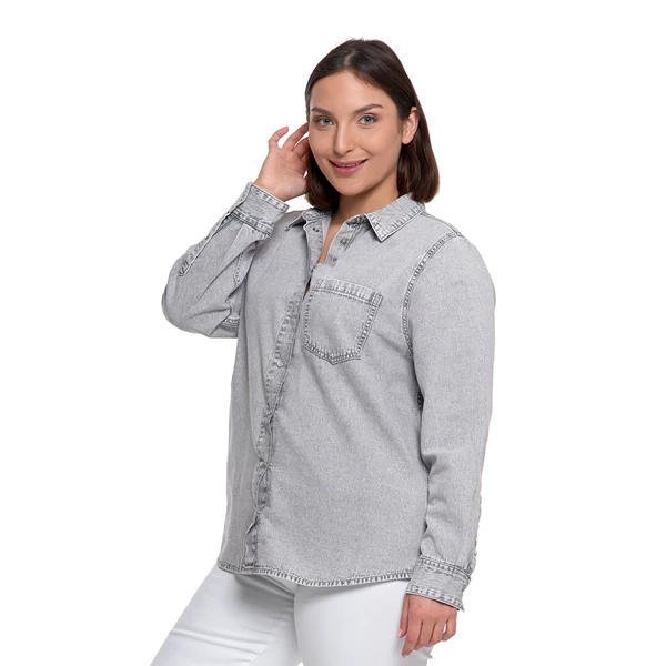 KOSZULA JEANSOWA DAMSKA W STYLU DENIM OKD5500-001