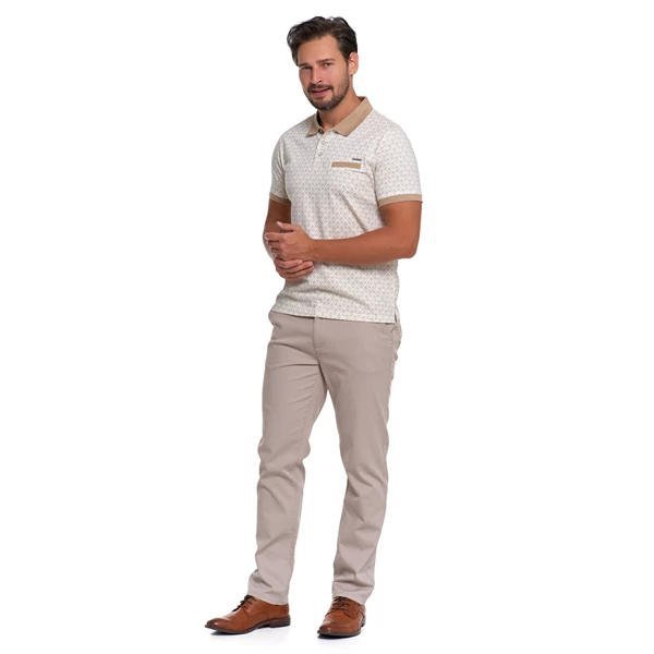 KOSZULKA POLO MĘSKA WZORZYSTA OTP2800-001
