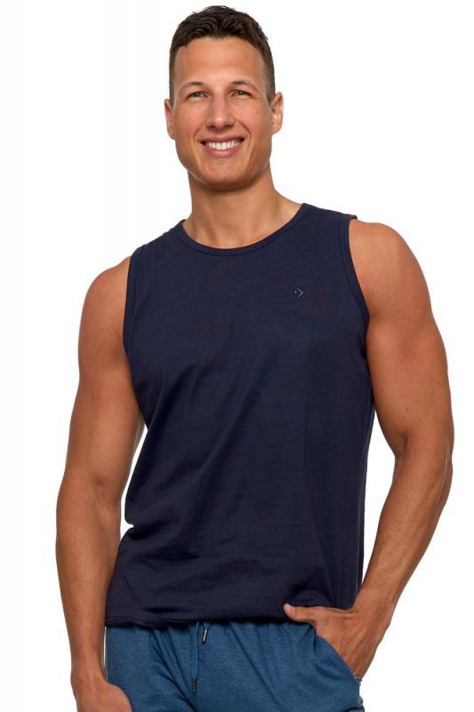 TANK-TOP MĘSKI Z HAFTEM NA RAMIĄCZKACH OTS1100-027