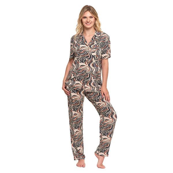 PIŻAMA DAMSKA WISKOZA PLUS SIZE PDD5800-004 - AW2024/25