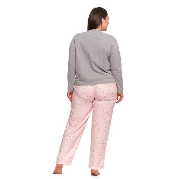 PIŻAMA DAMSKA W GROSZKI PLUS SIZE PDD6600-001 - AW2024/25