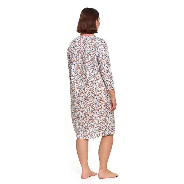 KOSZULA NOCNA DAMSKA ROZPINANA PLUS SIZE PDK3100-017S/S 2025