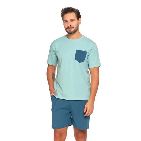 PIŻAMA MĘSKA Z KRÓTKIM RĘKAWEM I SPODENKAMI PDM4100-010 S/S 2025