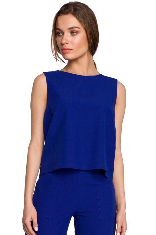 Stylove S257 Bluzka bez rękawów - chabrowa