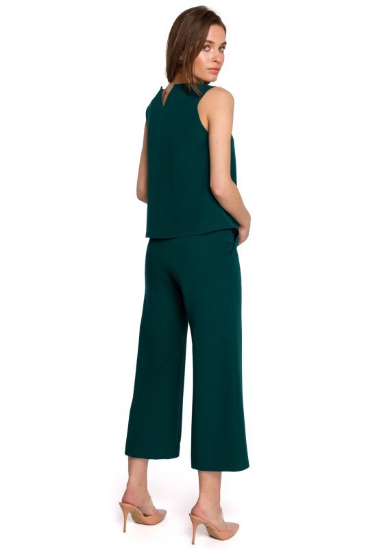 Stylove S257 Bluzka bez rękawów - zielona