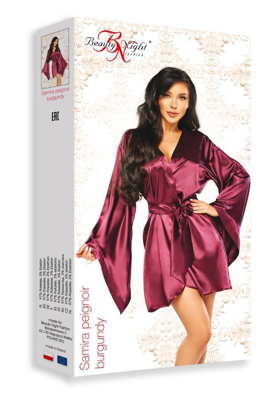 Beauty Night Samira peignoir burgundy