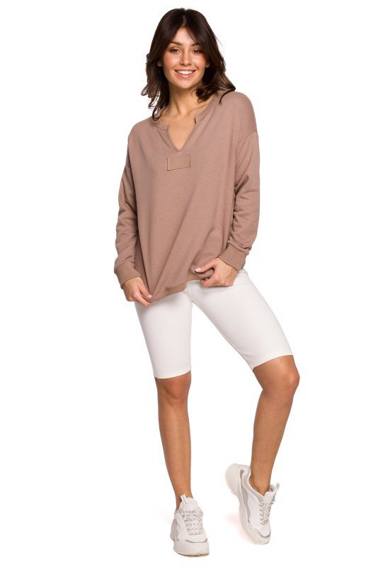 BeWear B225 Bluza z wycięciem w dekolcie - cappuccino