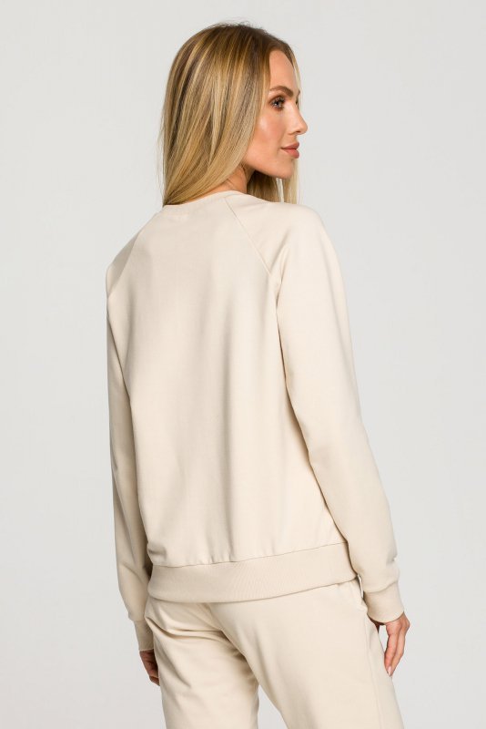 Moe M693 Bluza z haftem - piaskowa