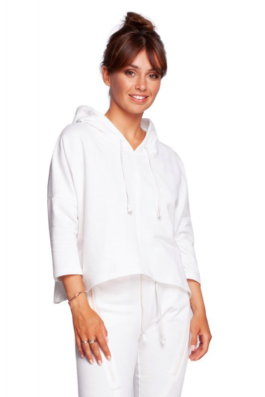 BeWear B239 Bluza o luźnym kroju z kapturem - ecru
