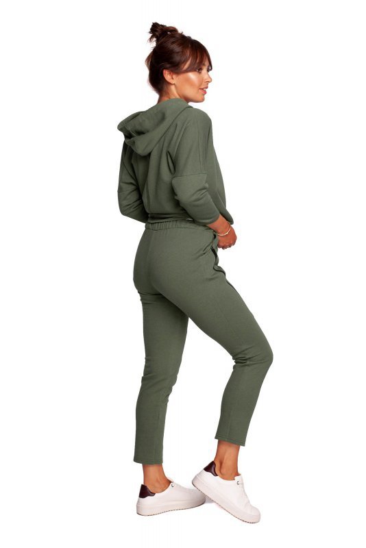 BeWear B240 Spodnie z ozdobnymi zamkami - khaki