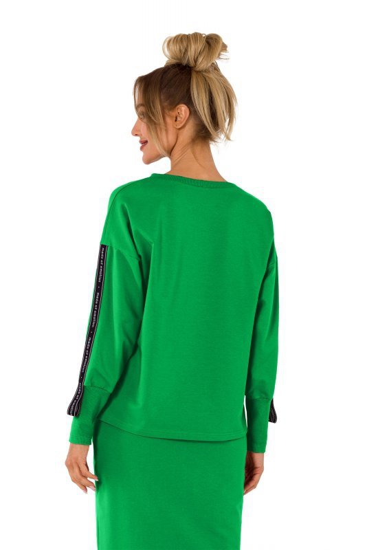 Moe M727 Bluza z lampasami - soczysta zieleń