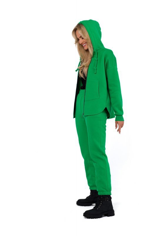 Moe M761 Bluza z kapturem zasuwana na zamek - soczysta zieleń