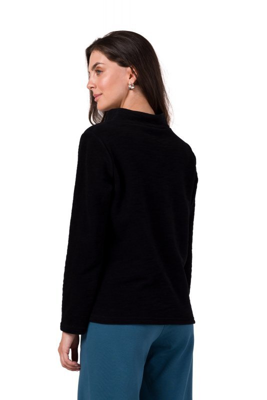 BeWear B268 Bluza z wysokim kołnierzem - czarna