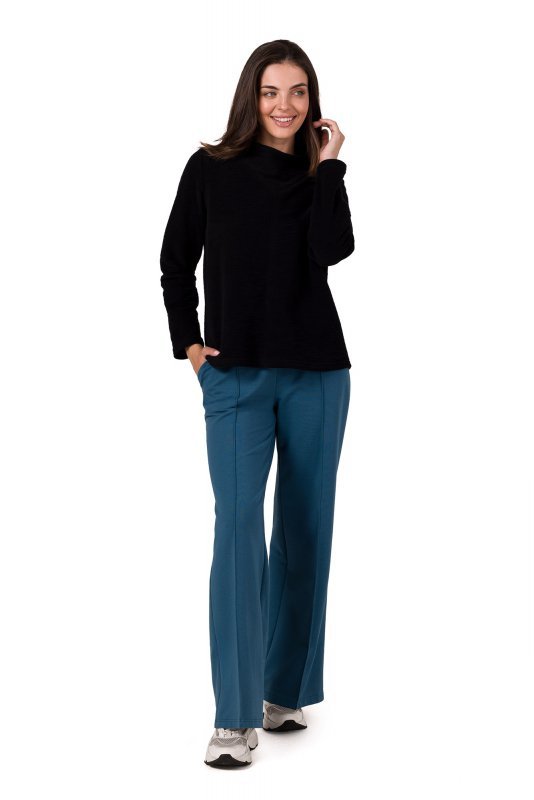 BeWear B268 Bluza z wysokim kołnierzem - czarna