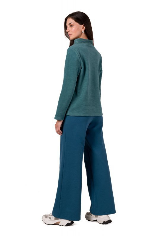 BeWear B268 Bluza z wysokim kołnierzem - turkusowa