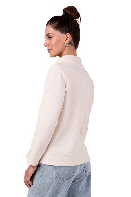 BeWear B268 Bluza z wysokim kołnierzem - waniliowa