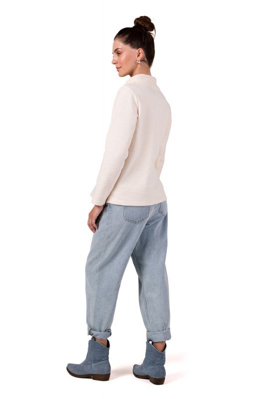 BeWear B268 Bluza z wysokim kołnierzem - waniliowa