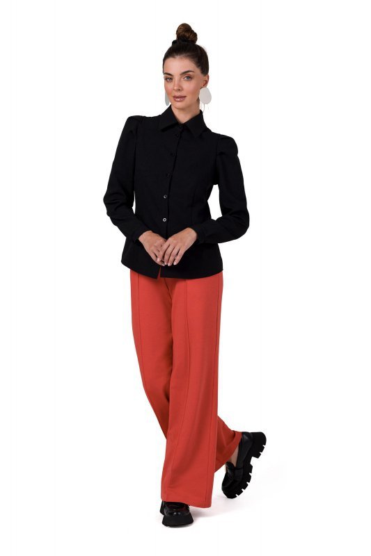 BeWear B277 Zapinana koszula z kołnierzykiem - czarna