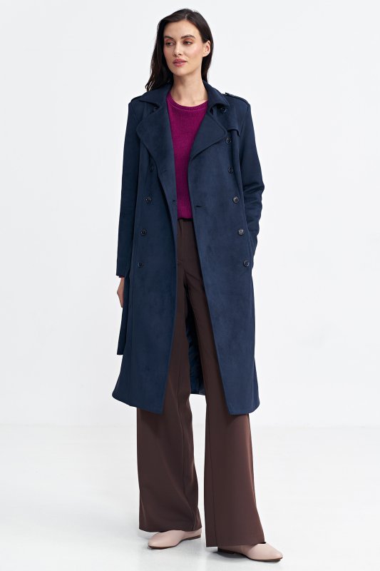 Nife Bluza z dzianiny prążkowanej z długim rękawem - purpura - BL08