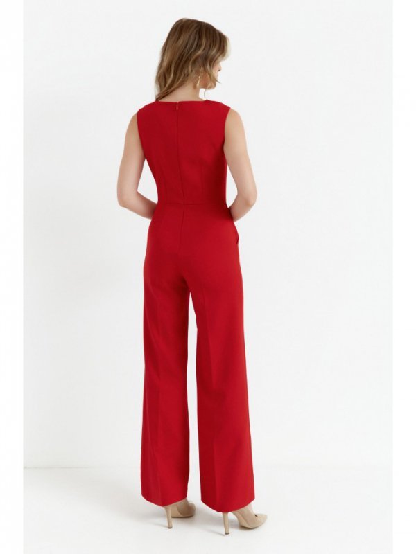 Stylove S115 Kombinezon z szerokimi nogawkami - czerwony