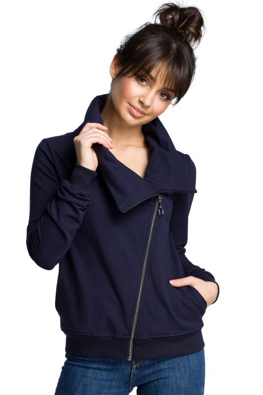 BeWear B071 Bluza z zamkiem granatowa