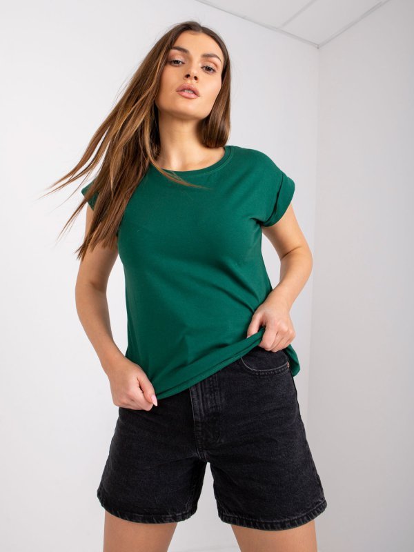 T-shirt-RV-TS-4833.28P-ciemny zielony rozmiar - XL
